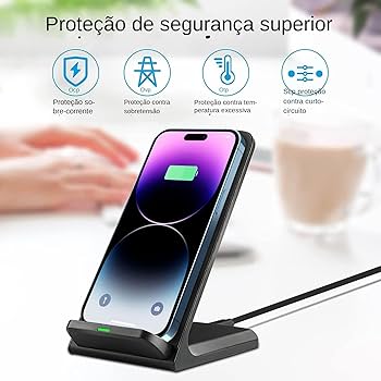 Suporte de mesa com carregamento sem fio