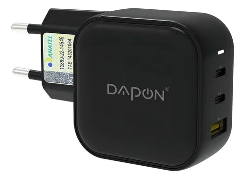 Carregador GaN 65W (celular + notebook)